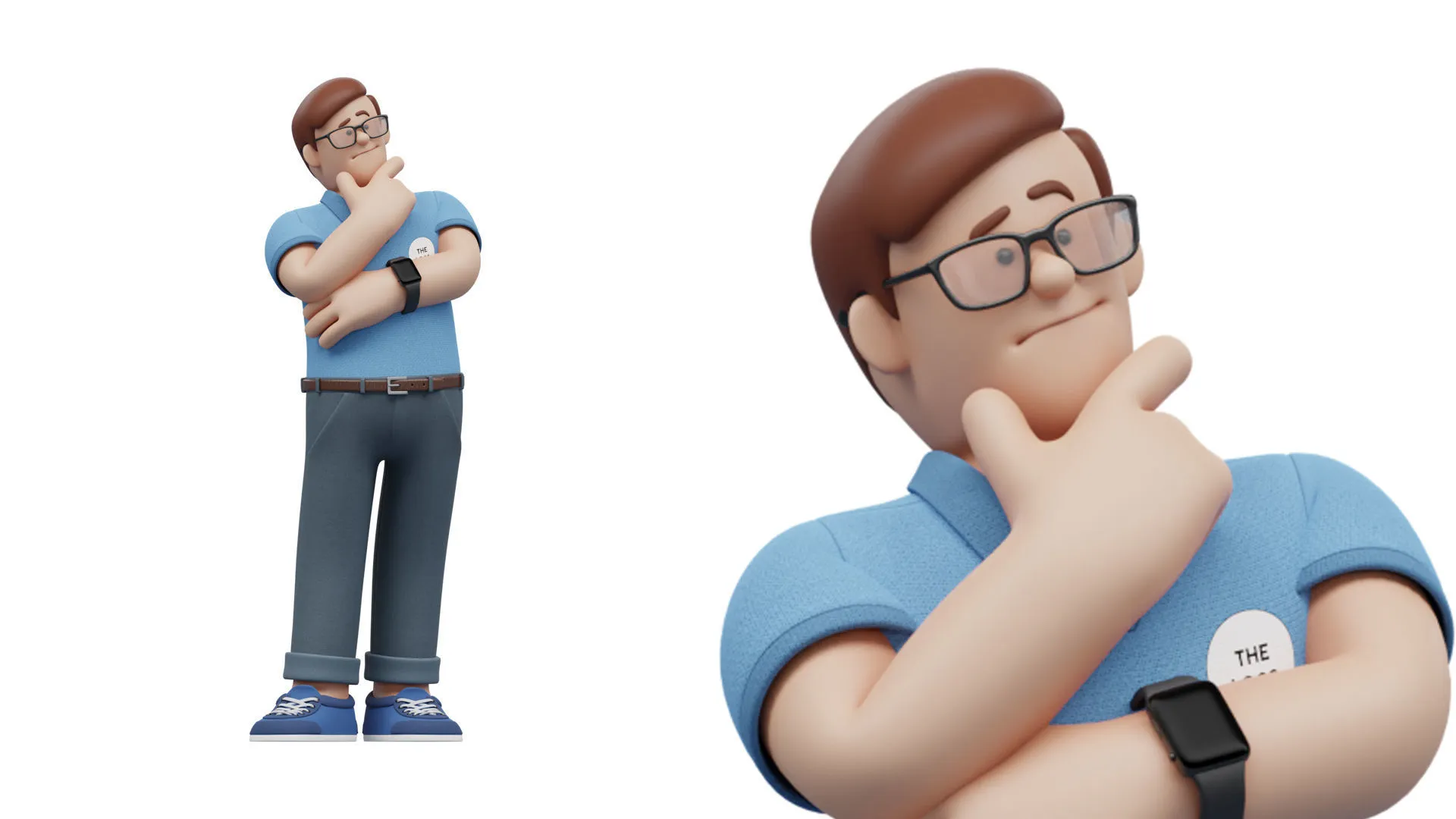 Customizable Office Illustration Man pose